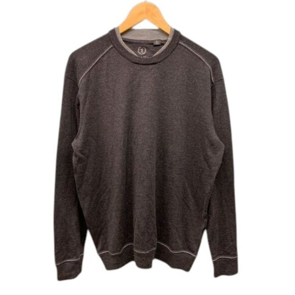 Bugatchi Men’s XL Sweater Merino Wool Knit Stitch Crew Neck‎ Gray Casual Luxury - Picture 1 of 11